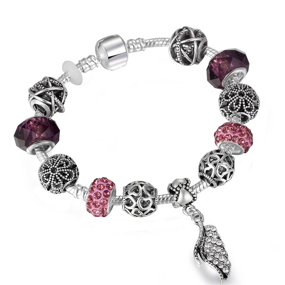 Vintage Silver Charm Bracelet with Tree of Life Pendant Bracelets & Bangles Women's Jewelry