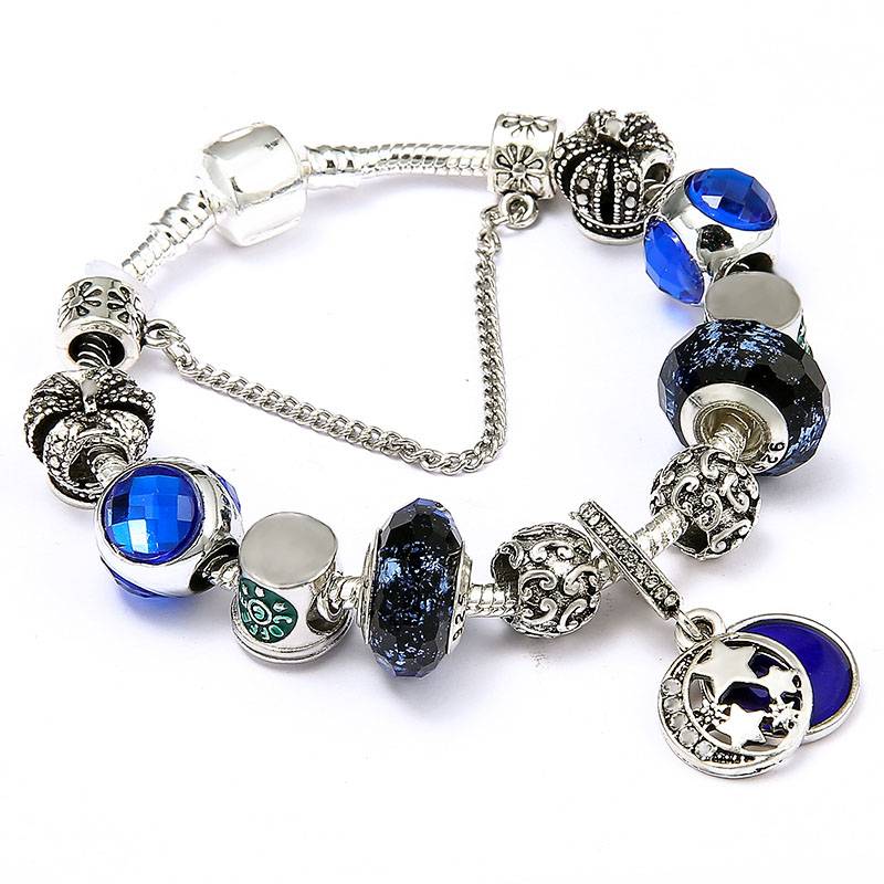 Vintage Silver Charm Bracelet with Tree of Life Pendant Bracelets & Bangles Women's Jewelry