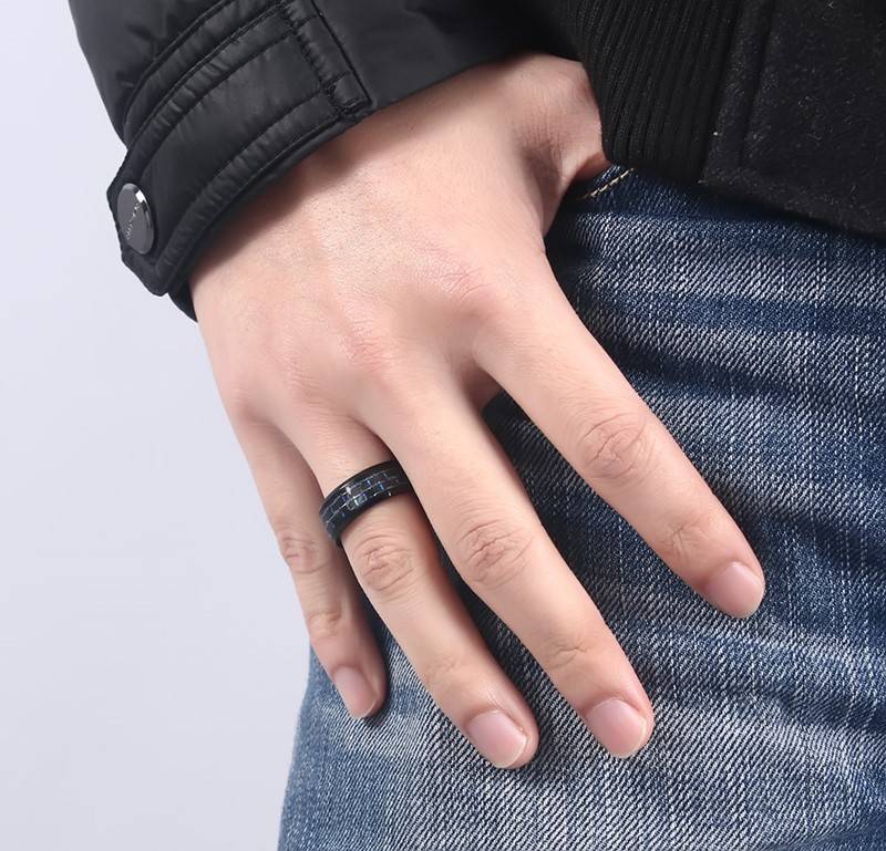 Men's Steel Geometric Patterned Ring Men's Jewelry Mens Rings