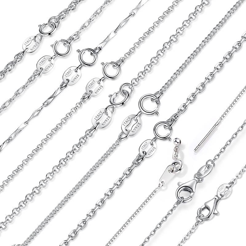 Classic Adjustable 925 Silver Chain Necklaces Necklaces & Pendants Women's Jewelry
