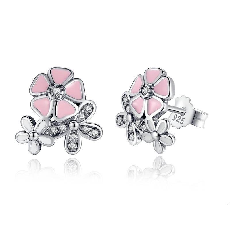 Pink Cherry Blossom Women's Stud Earrings | Jewelry Addicts