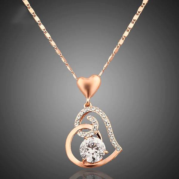 Hollowed Out Heart Shaped Pendant Necklace | Jewelry Addicts