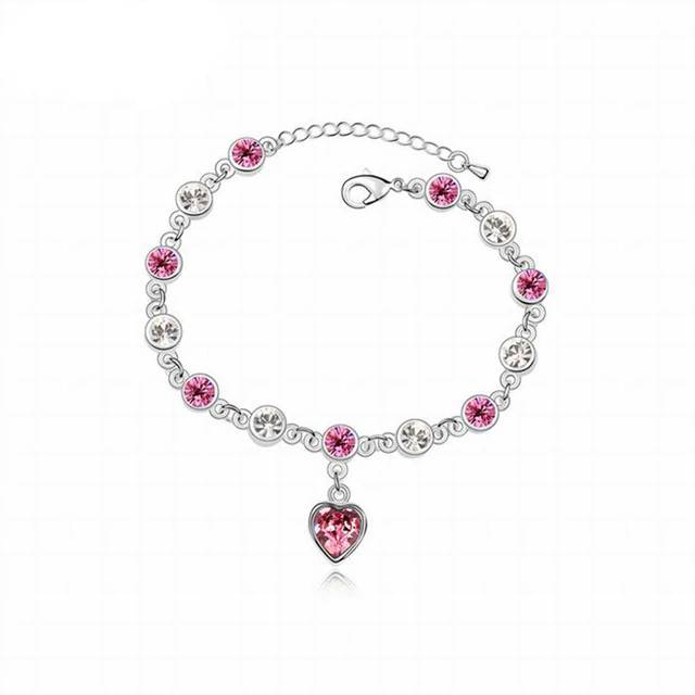 Women's Heart Shaped Crystal Bracelet Bracelets & Bangles Women's Jewelry