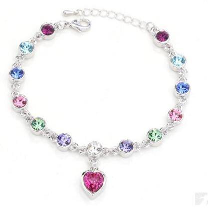 Women's Heart Shaped Crystal Bracelet Bracelets & Bangles Women's Jewelry