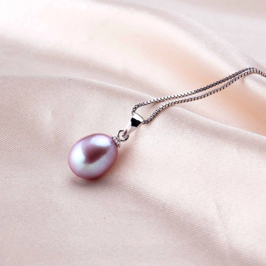 Classic Silver Pendant Necklace with Freshwater Pearl Necklaces & Pendants Women's Jewelry