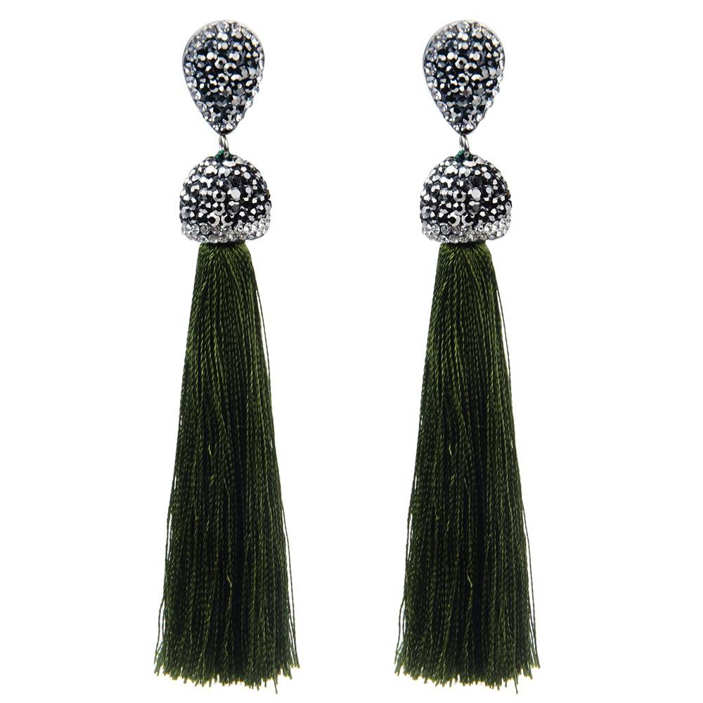 Handmade Long Bohemian Crystal Tassel Earrings | Jewelry Addicts