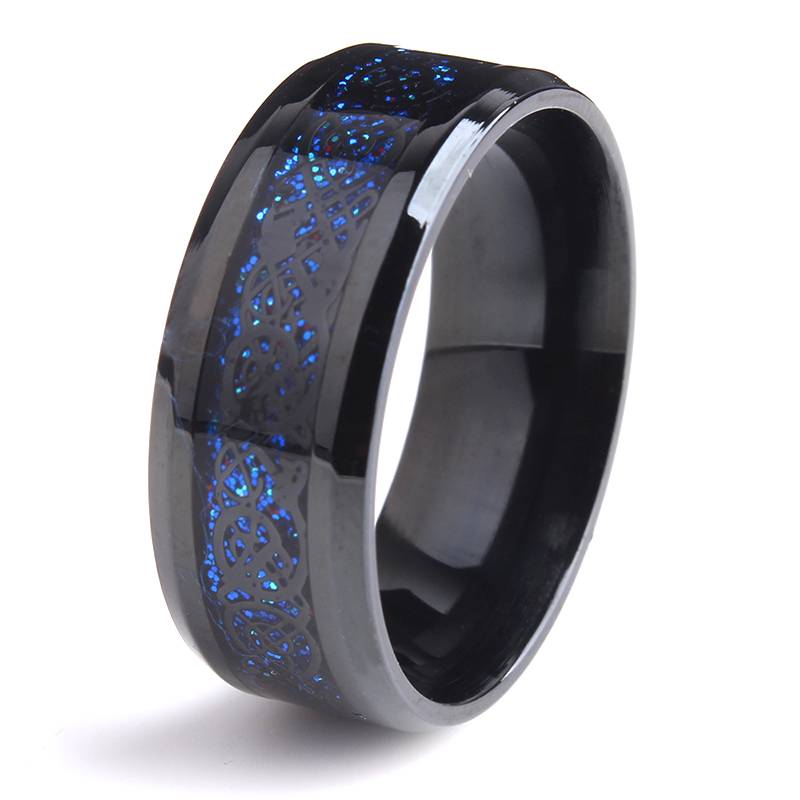 Ring with Dragon's Breath Effect Men's Jewelry Mens Rings