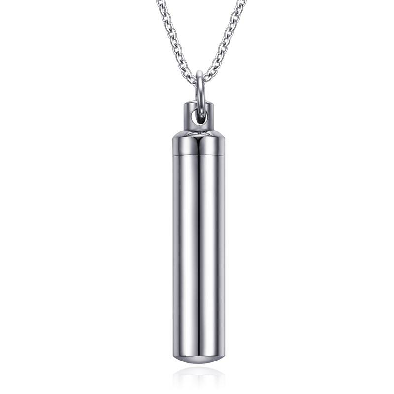 Fashion Capsule Shaped Stainless Steel Men's Necklace | Jewelry Addicts