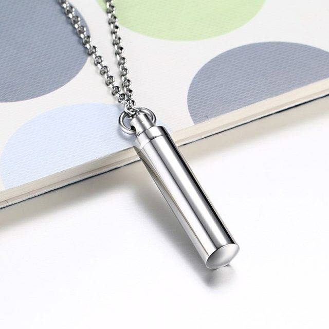 Fashion Capsule Shaped Stainless Steel Men's Necklace | Jewelry Addicts