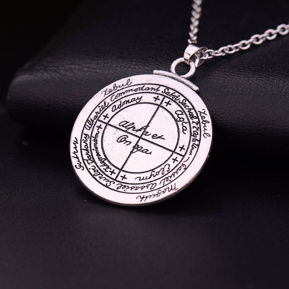 Double-Sided Key of Solomon Talisman Necklace Men's Jewelry Mens Pendants