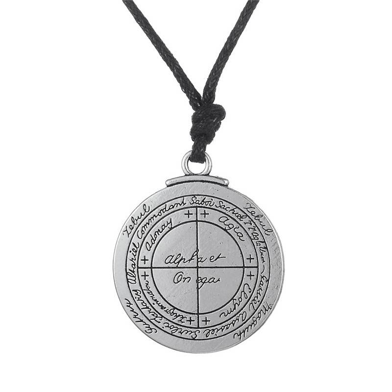 Double-Sided Key of Solomon Talisman Necklace Men's Jewelry Mens Pendants