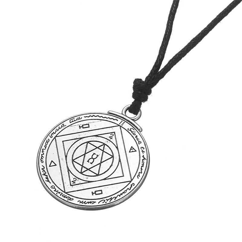 Double-Sided Key of Solomon Talisman Necklace Men's Jewelry Mens Pendants