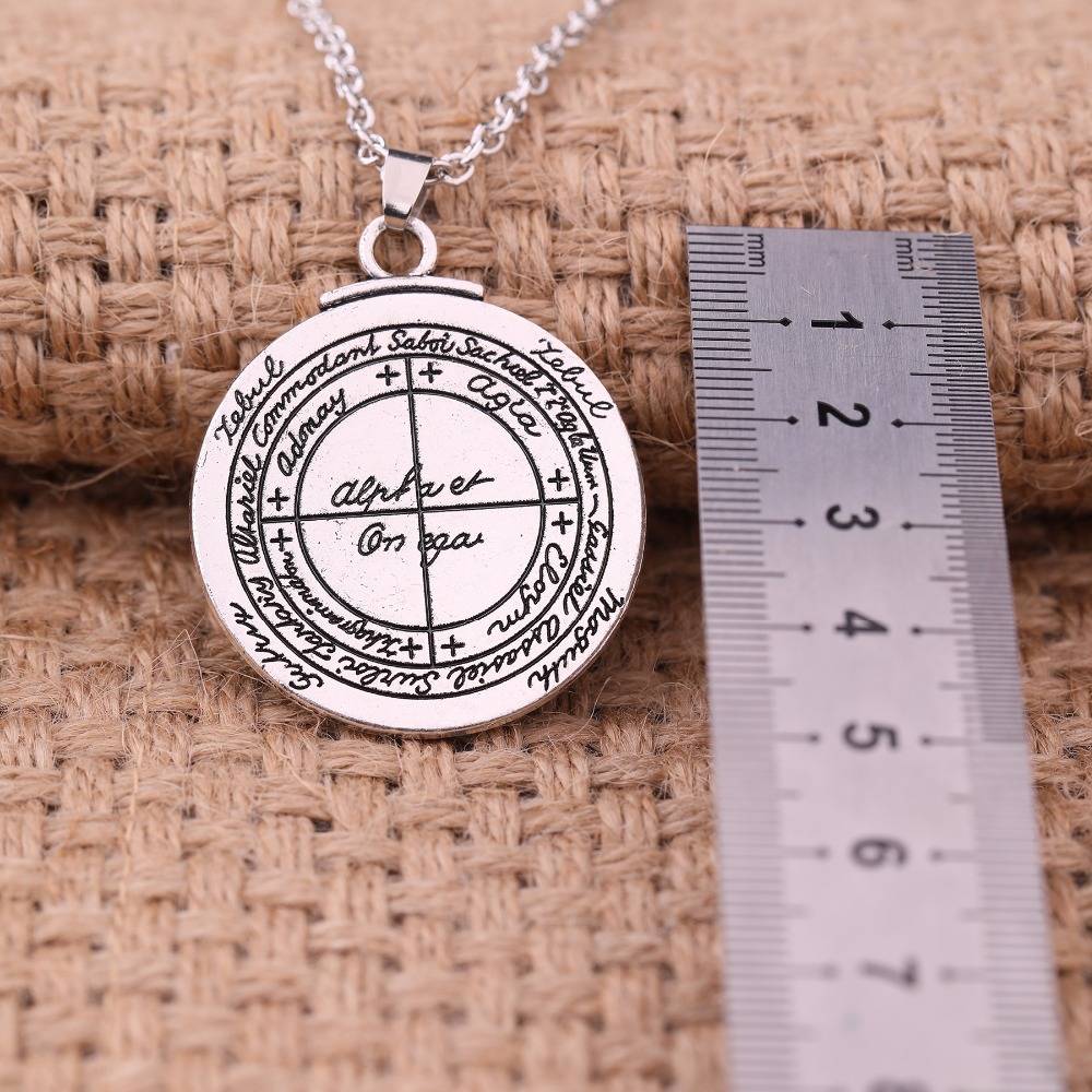 Double-Sided Key of Solomon Talisman Necklace Men's Jewelry Mens Pendants