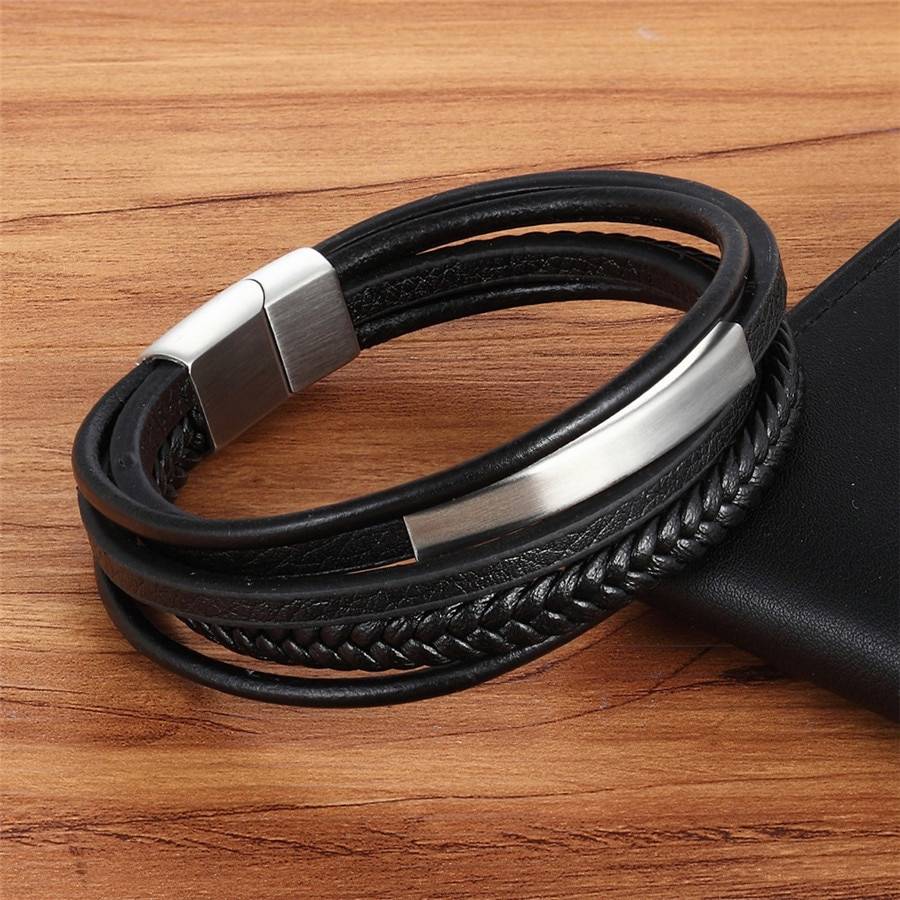 Casual Leather Bracelets for Men with Magnetic Clasp | Jewelry Addicts