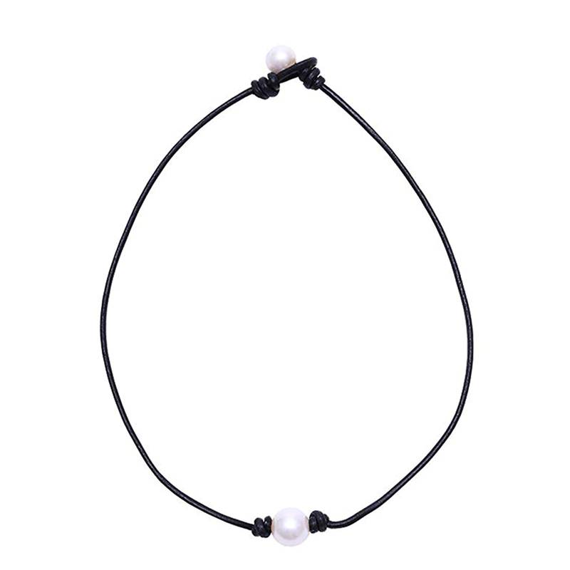 Handmade Freshwater Natural Pearl Choker Necklaces & Pendants Women's Jewelry