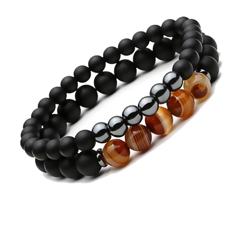 Handmade Black Mantra Prayer Buddha Beads Bracelet Men's Bracelets Men's Jewelry