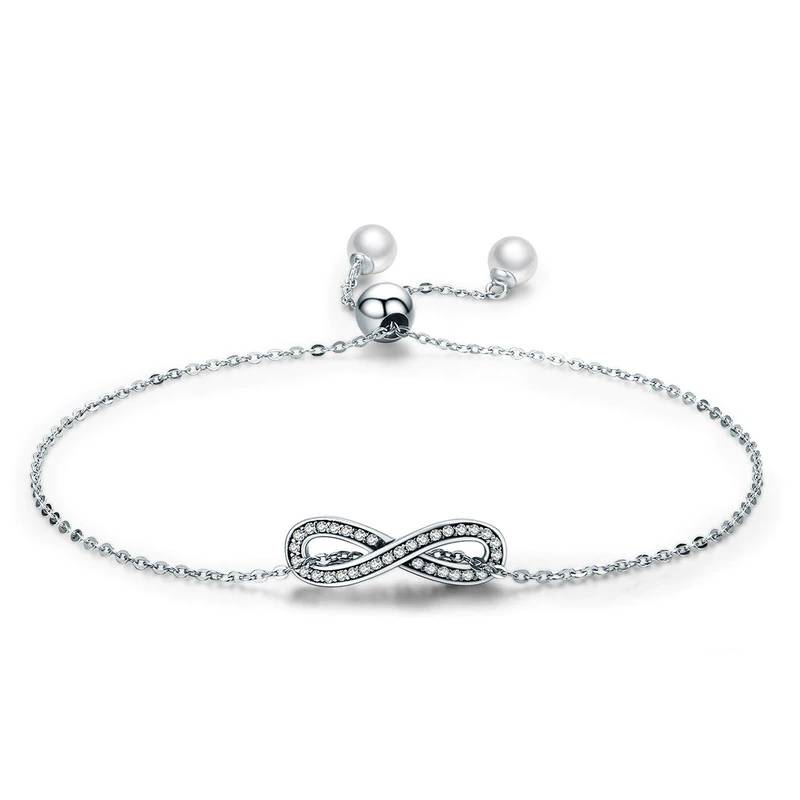 Silver Infinity Sign Chain Women Bracelet Bracelets & Bangles Women's Jewelry