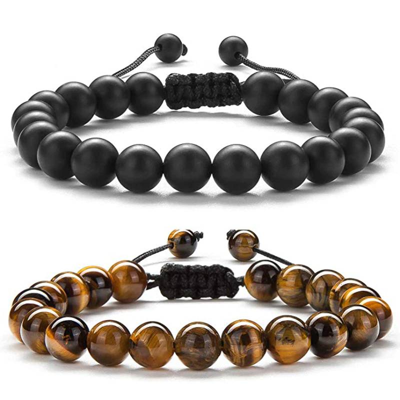 Men’s Adjustable Tiger Eye Stone Beads Balance Bracelet Men's Bracelets Men's Jewelry New Arrivals