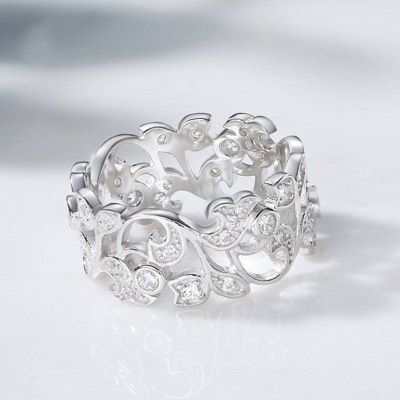 Silver Rhinestone Engagement Bohemian Vintage Ring Women's Jewelry Women's Rings