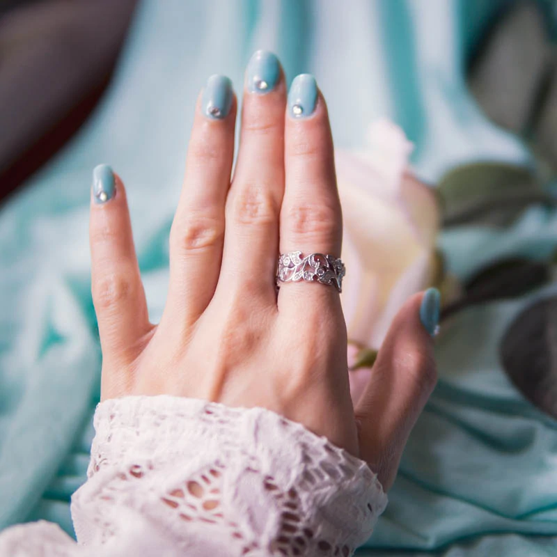 Silver Rhinestone Engagement Bohemian Vintage Ring Women's Jewelry Women's Rings