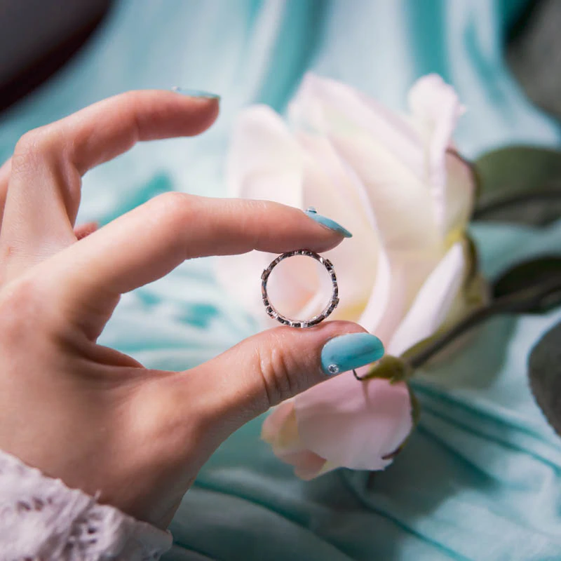 Silver Rhinestone Engagement Bohemian Vintage Ring Women's Jewelry Women's Rings