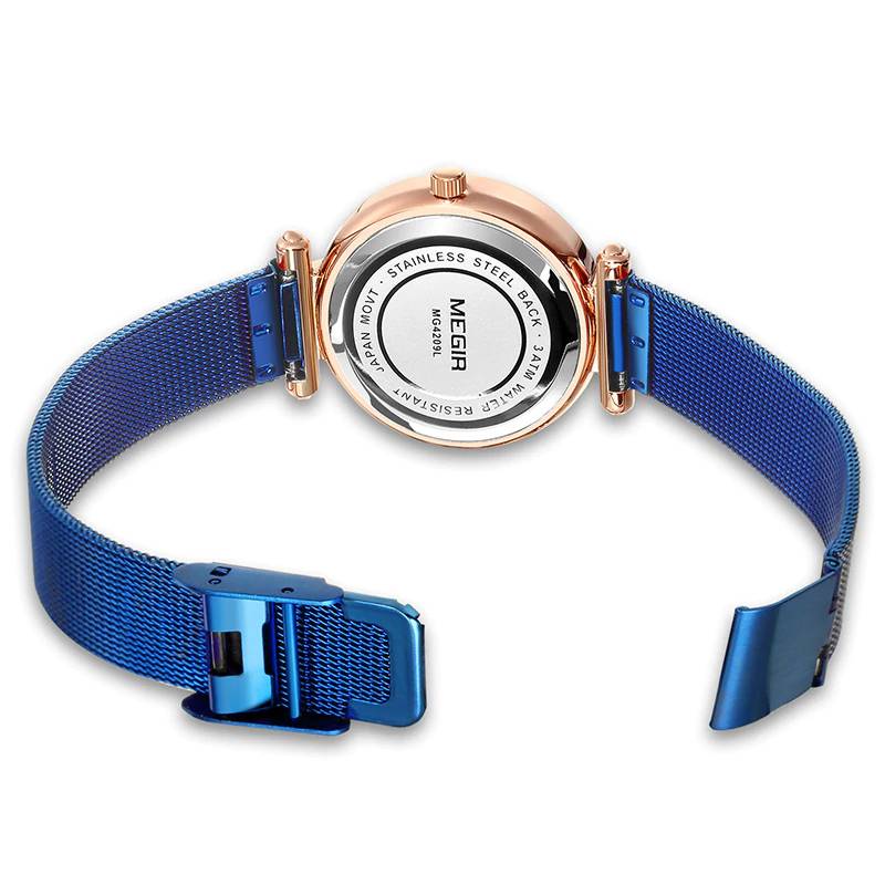 Women's Elegant Mesh Bracelet Watches Megir Women's Watches