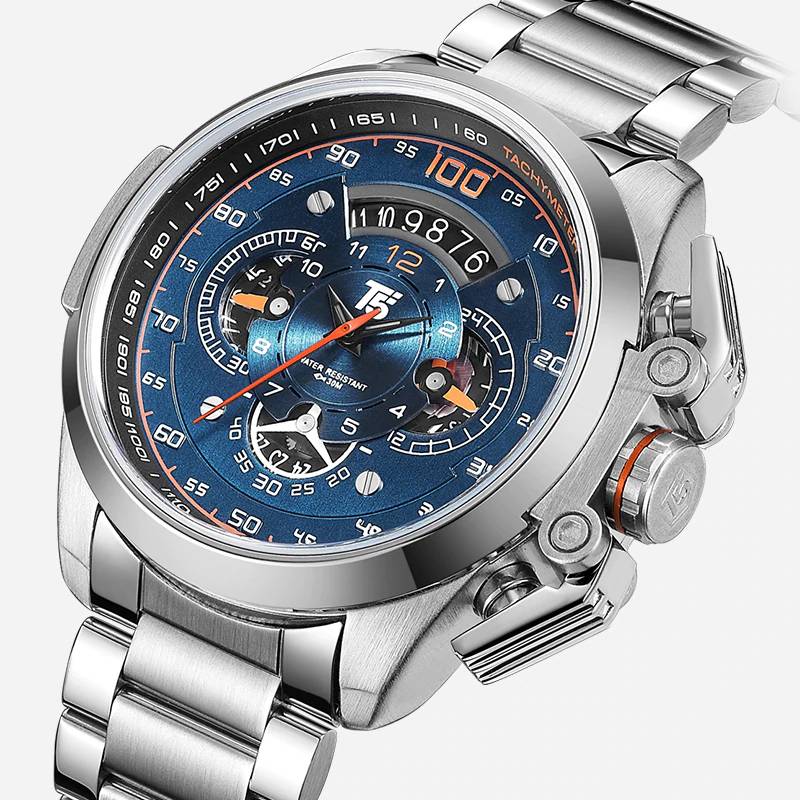 T5 Men's Military Quartz Sport Chronograph Watch Men's Wrist Watches Naviforce