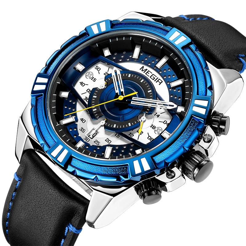 Men's Waterproof Sport Military Quartz Watches Megir Men's Wrist Watches
