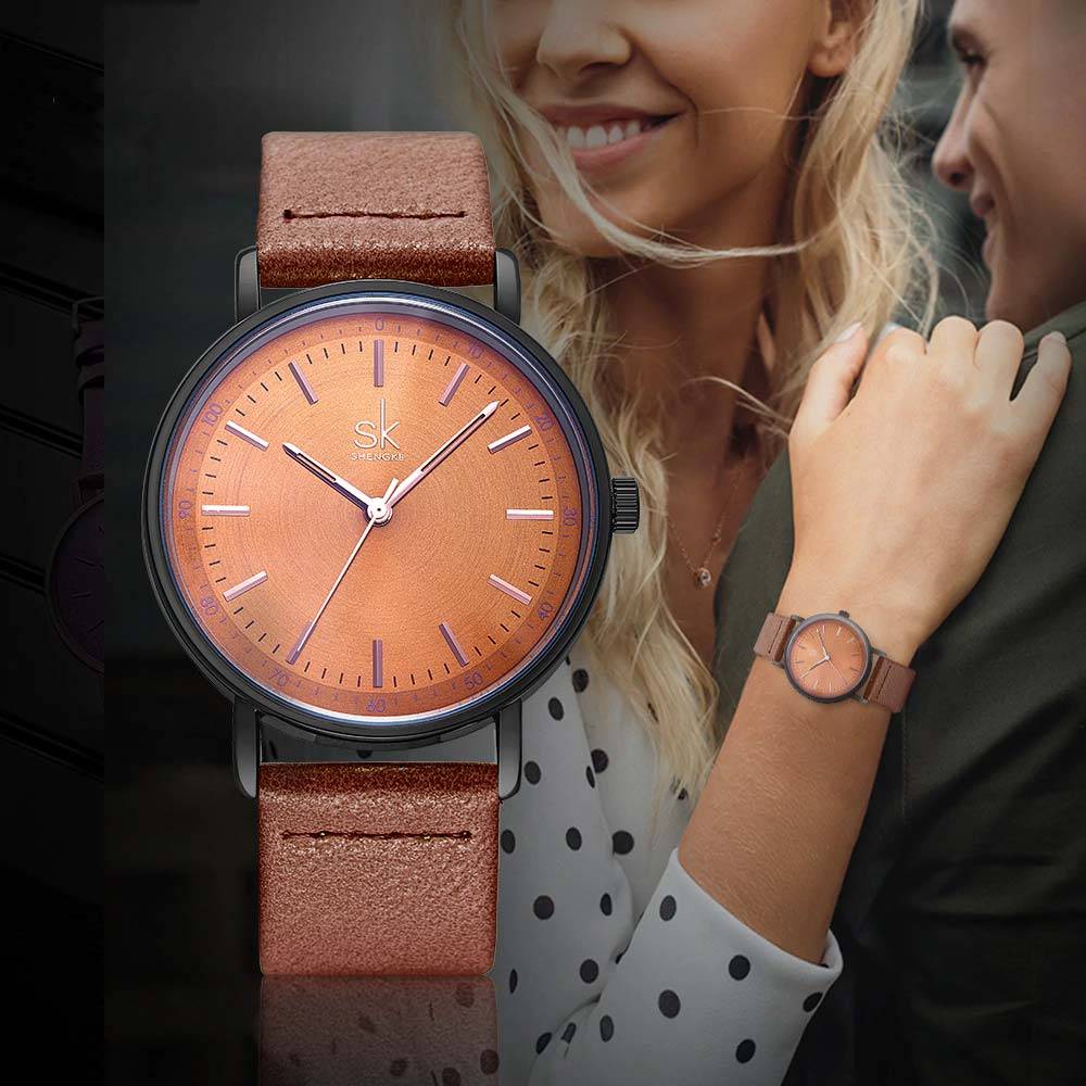 Women's Fashion Leather Band Wristwatches SK Women's Watches