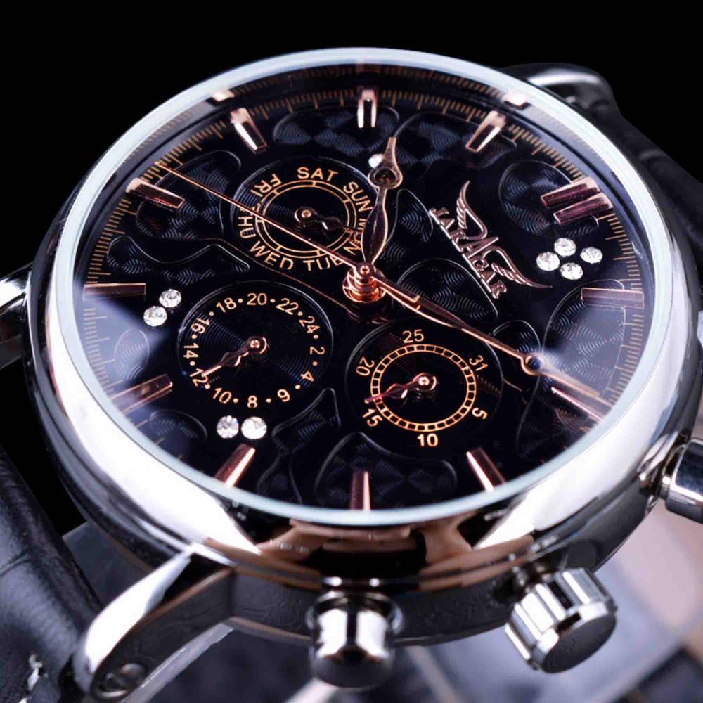 Elegant Design Genuine Leather Strap Male Watch | Jewelry Addicts