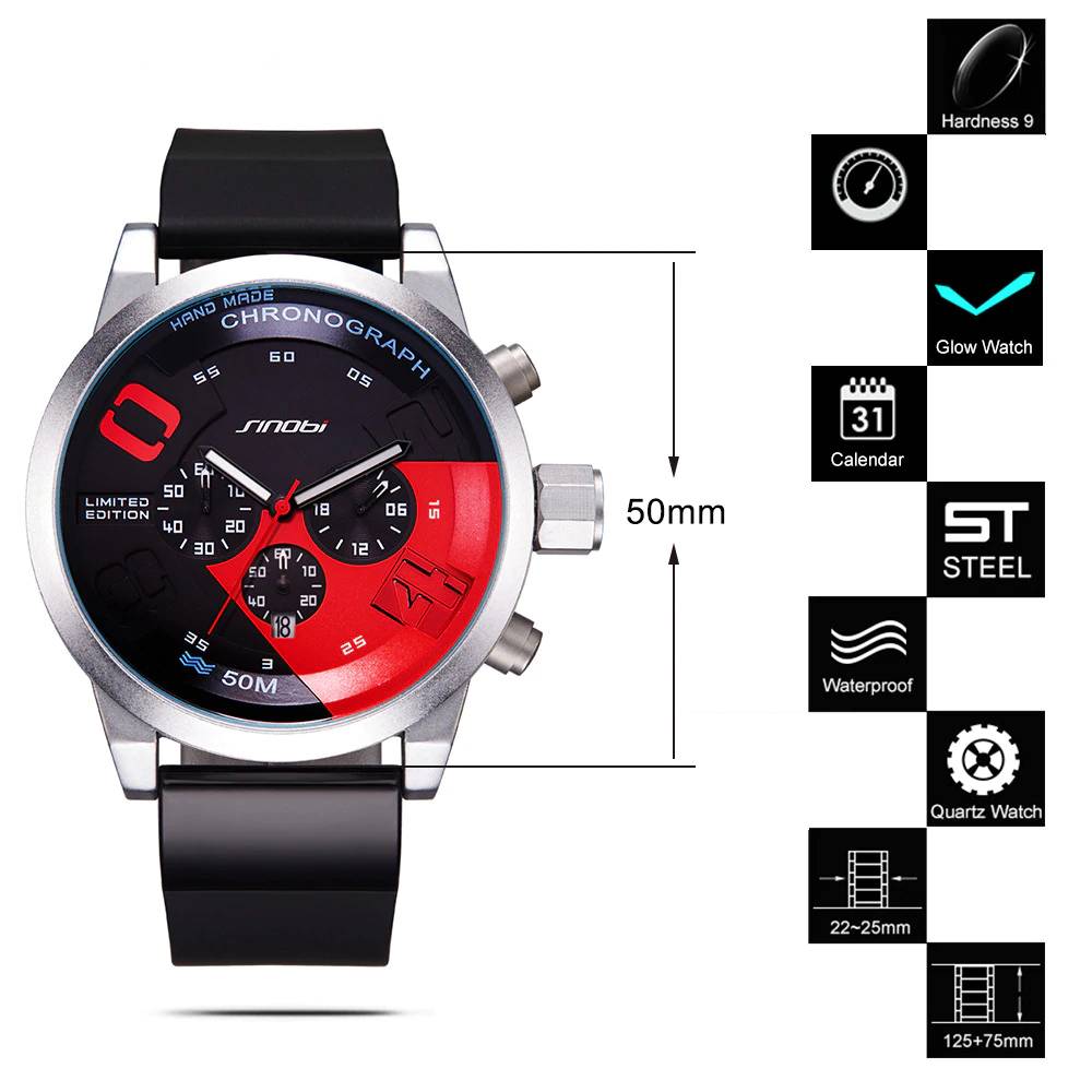 Men's Fast and Furious Edition Military Watches Men's Wrist Watches Sinobi