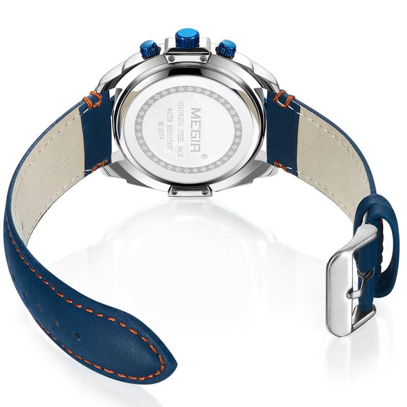 Business Creative Quartz Leather Strap Men’s Watches Megir Men's Wrist Watches