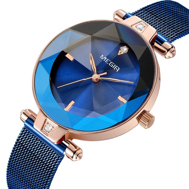 Women's Elegant Mesh Bracelet Watches Megir Women's Watches
