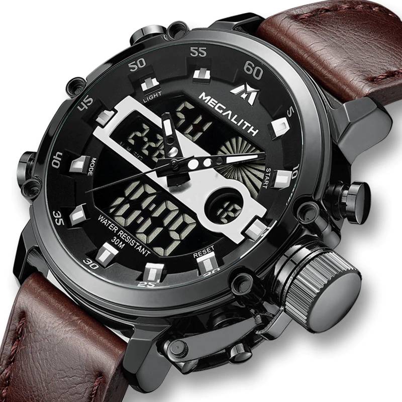 MEGALITH Men's Fashion Sport Multifunction Watch Megalith Men's Wrist Watches