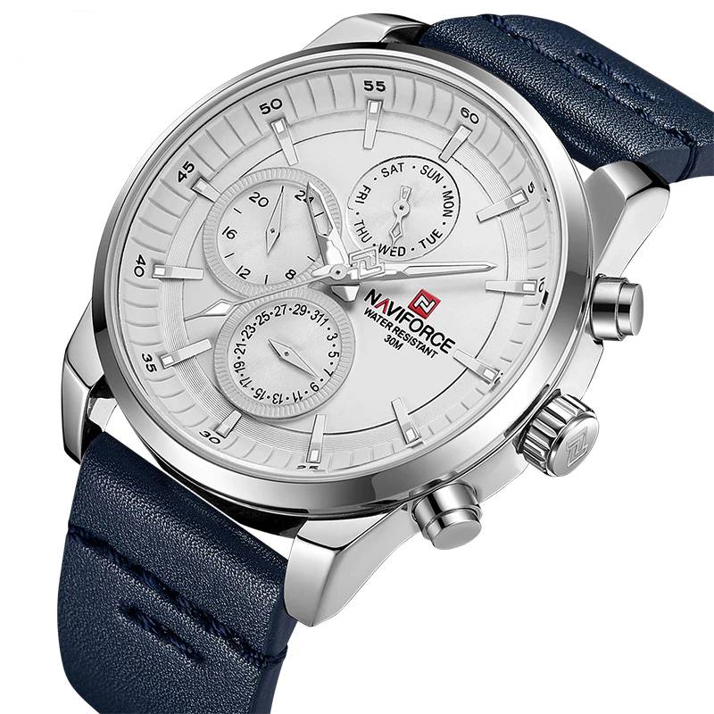 Luxury Military Quartz Leather Sport Wrist Watches Men's Wrist Watches Naviforce