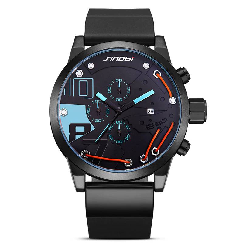 Formula Racing Men's Chronograph Quartz Watches Men's Wrist Watches Sinobi