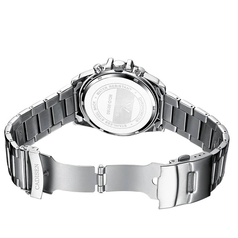 CADISEN Quartz Waterproof Stainless Steel Watch Cadisen Men's Wrist Watches
