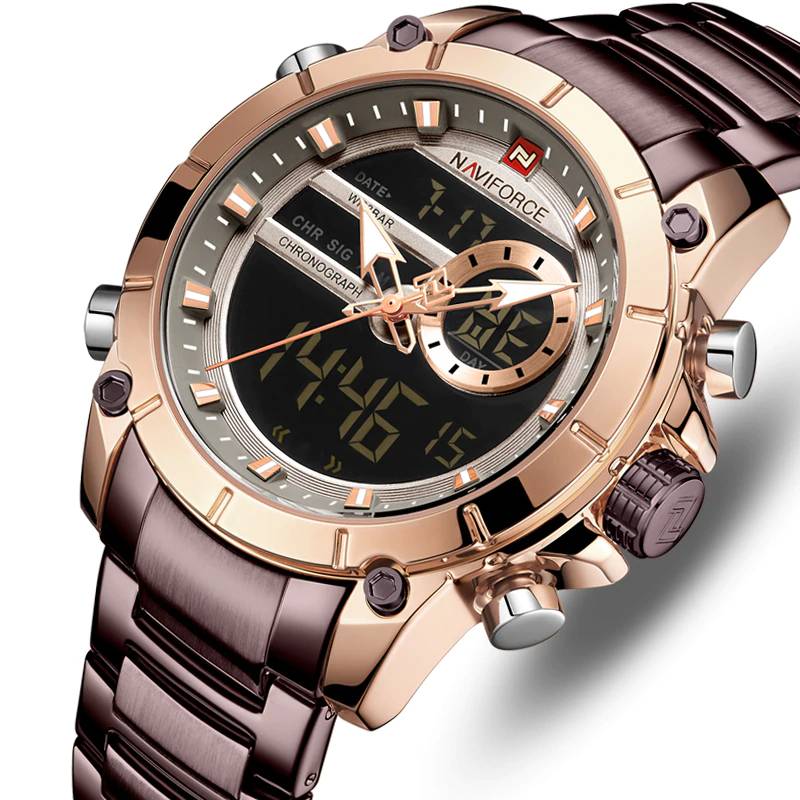 Men's Military Quartz Chronograph Watches Men's Wrist Watches Naviforce