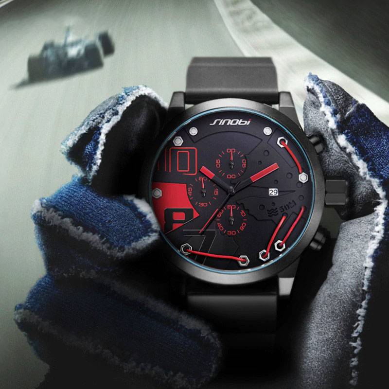 Formula Racing Men's Chronograph Quartz Watches Men's Wrist Watches Sinobi