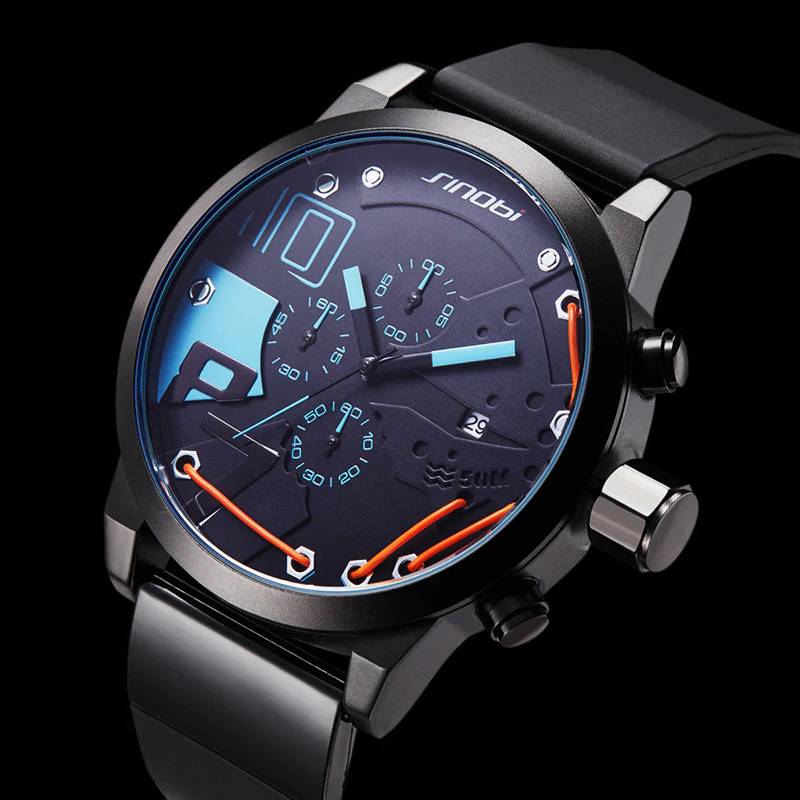 Formula Racing Men's Chronograph Quartz Watches Men's Wrist Watches Sinobi