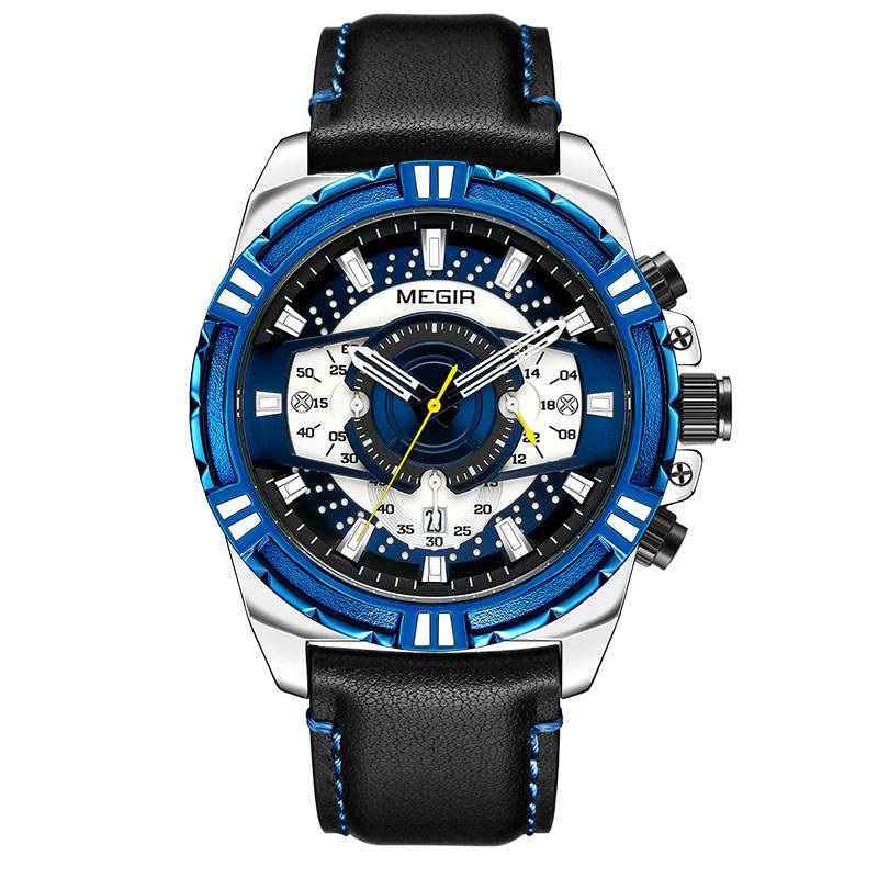 Men's Waterproof Sport Military Quartz Watches Megir Men's Wrist Watches