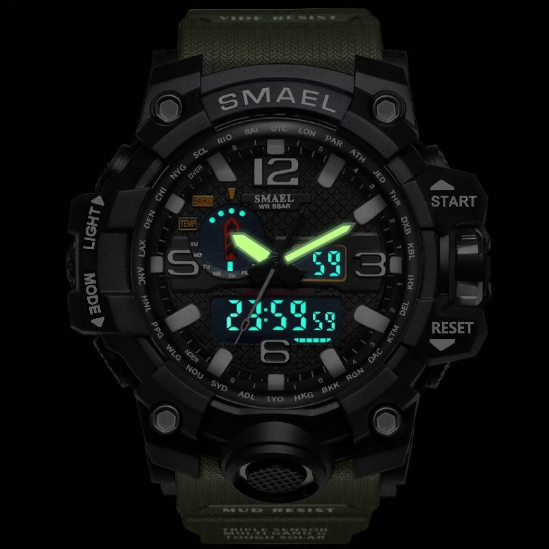 SMAEL Rugged Sport Digital Analogue Display Watch Men's Wrist Watches SMAEL