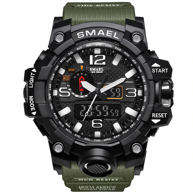 SMAEL Rugged Sport Digital Analogue Display Watch Men's Wrist Watches SMAEL