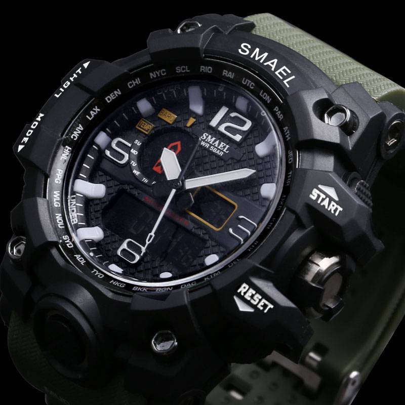SMAEL Rugged Sport Digital Analogue Display Watch Men's Wrist Watches SMAEL