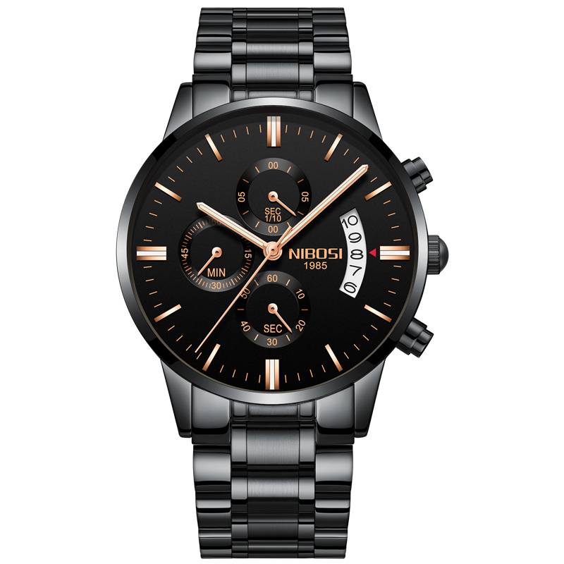 Men's Luxury Stainless Steel Wristwatches Men's Wrist Watches Nibosi