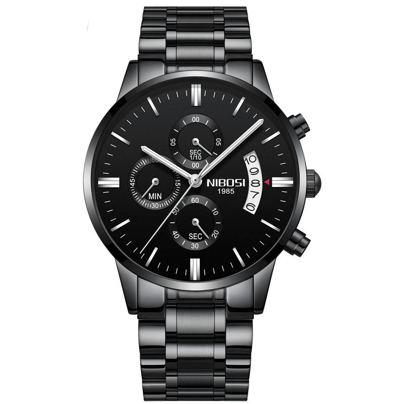 Men's Luxury Stainless Steel Wristwatches Men's Wrist Watches Nibosi