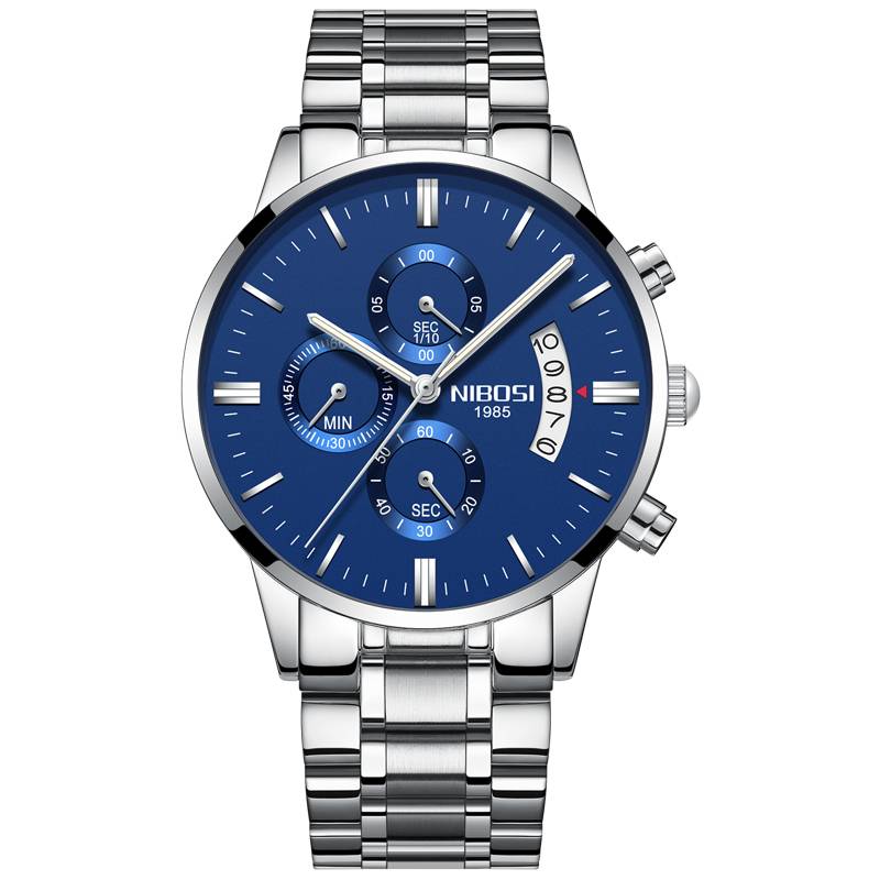 Men's Luxury Stainless Steel Wristwatches Men's Wrist Watches Nibosi