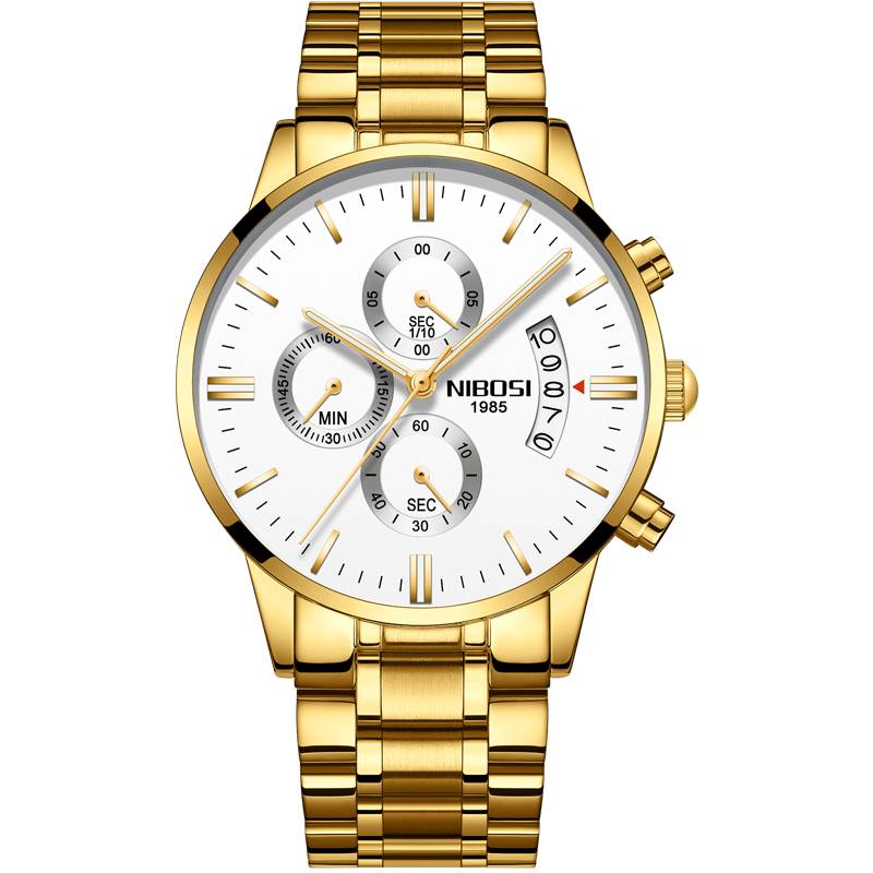 Men's Luxury Stainless Steel Wristwatches Men's Wrist Watches Nibosi