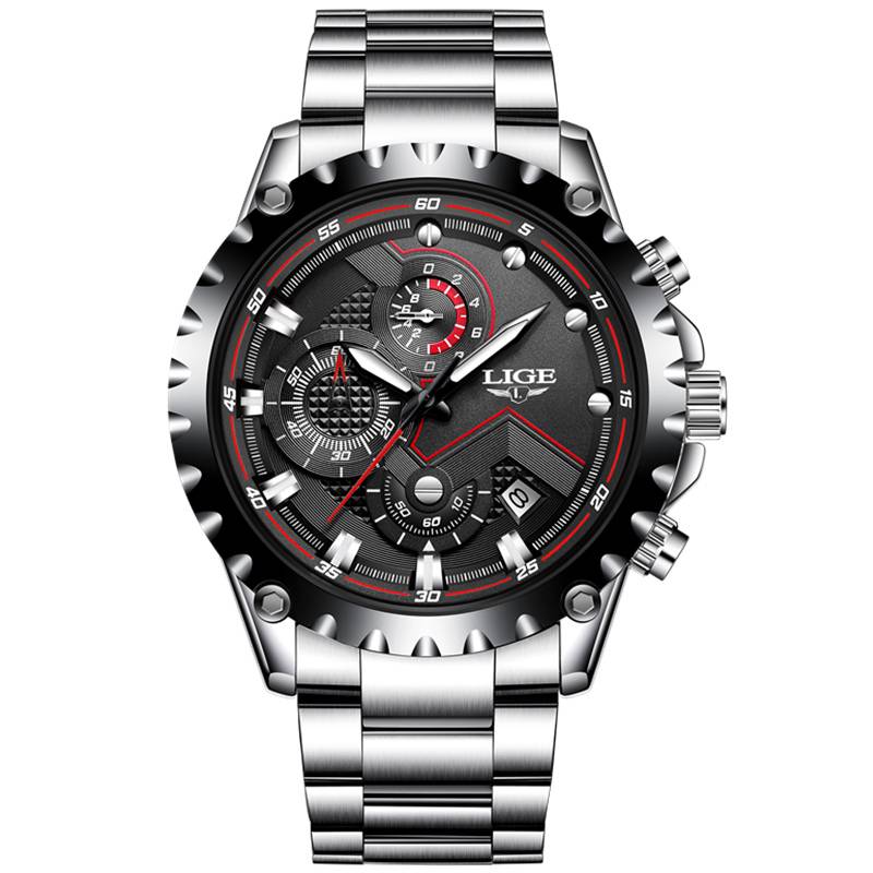 LIGE Fashion Military Waterproof Men's Watch Lige Men's Wrist Watches
