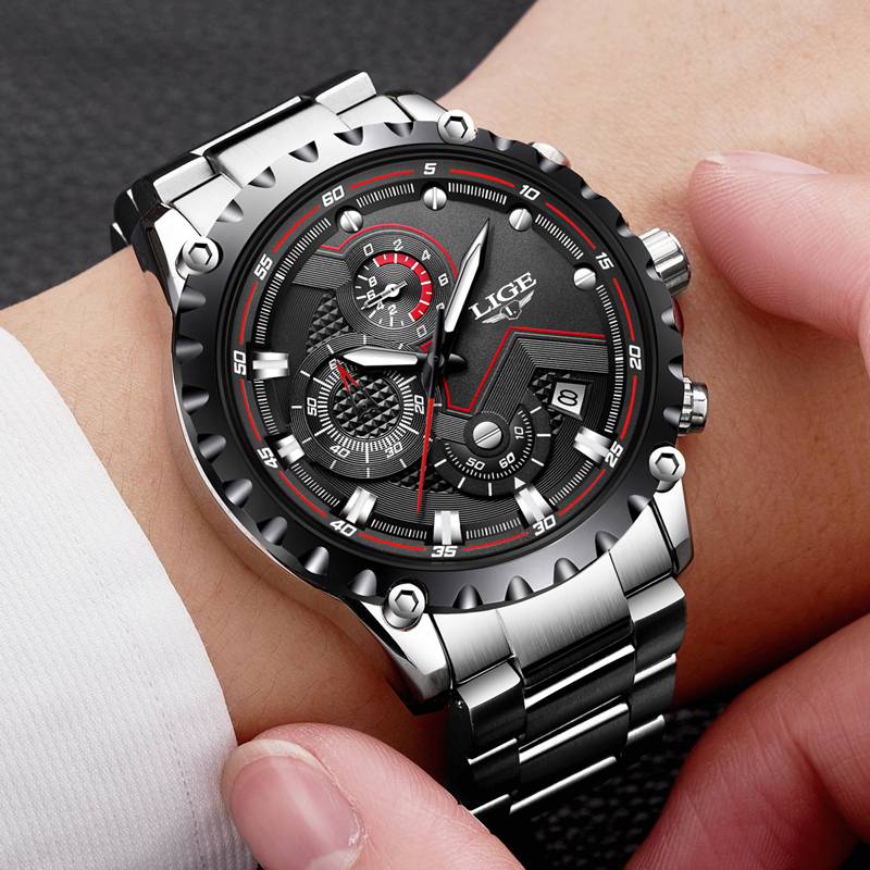 LIGE Fashion Military Waterproof Men's Watch Lige Men's Wrist Watches